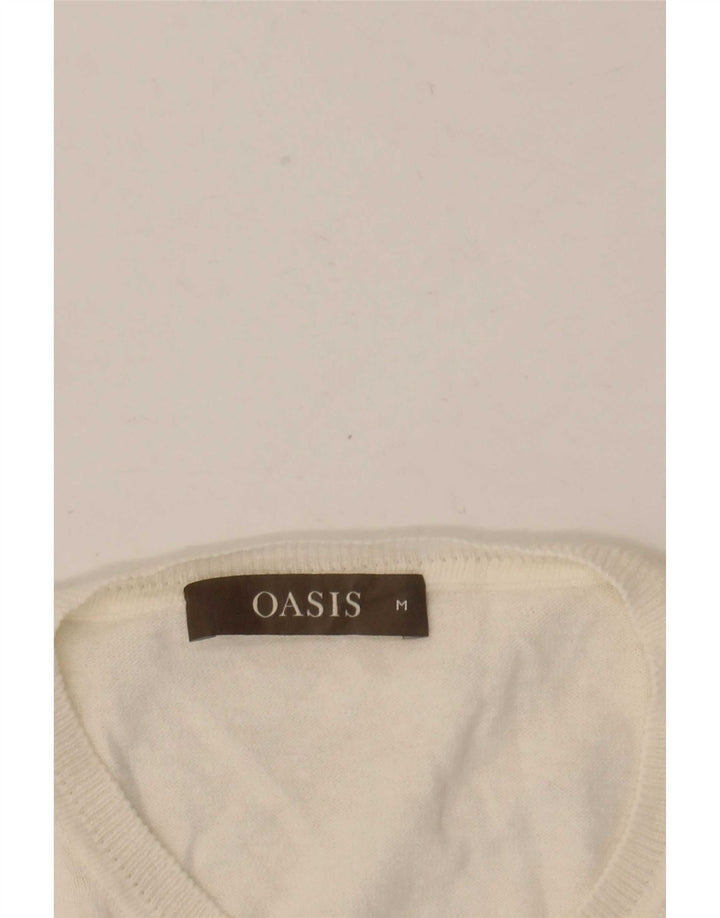 Oasis ženski kardigan pulover UK 12 srednje bijele boje