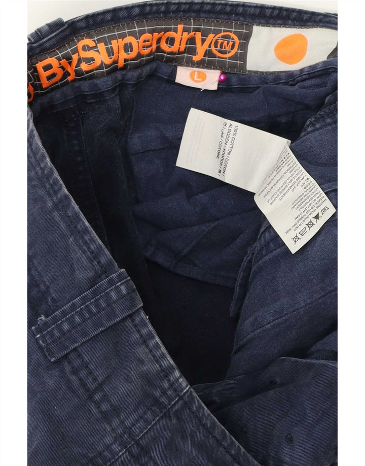 Superdry muške kargo kratke hlače velike W34 tamnoplavi pamuk