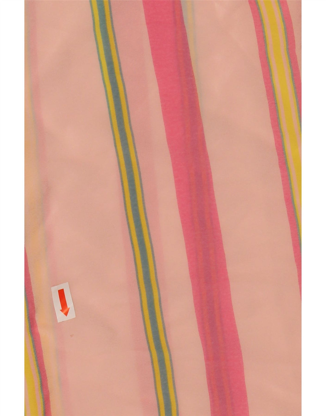 Vintage ženska prozirna haljina s 3/4 rukavima UK 12 srednje ružičasto na pruge