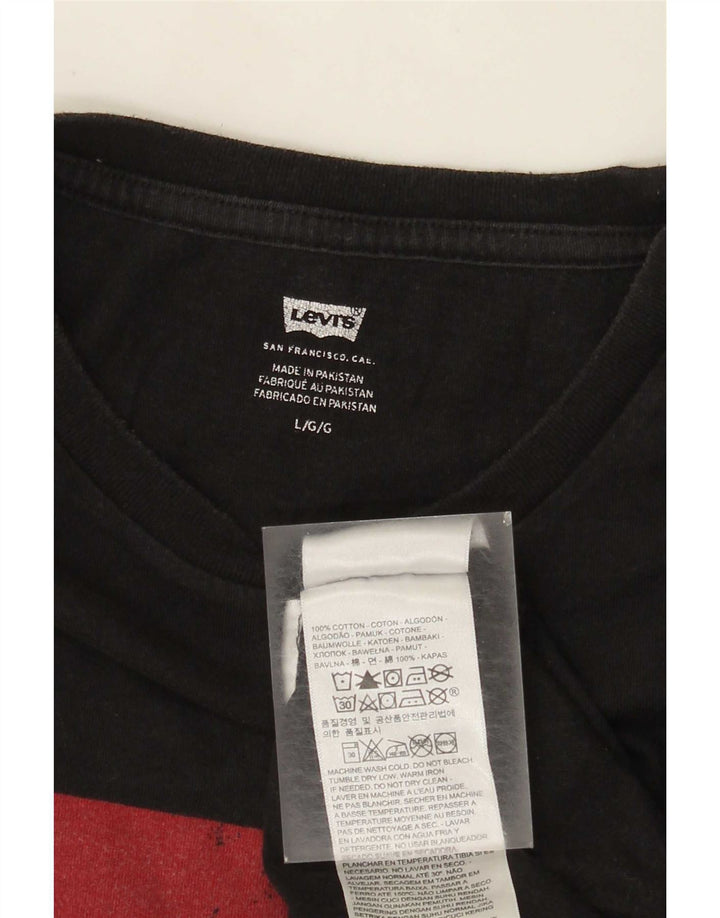 Levi's muška velika crna pamučna majica s grafičkim motivima