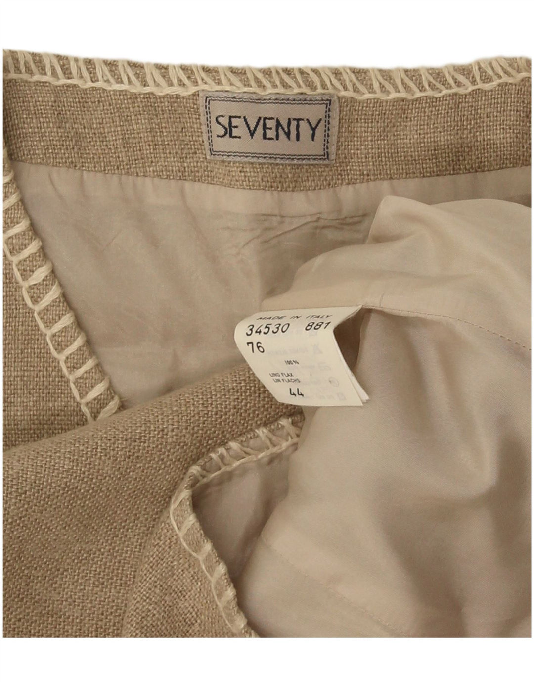 Seventy ženski prsluk IT 44 srednje bež lan