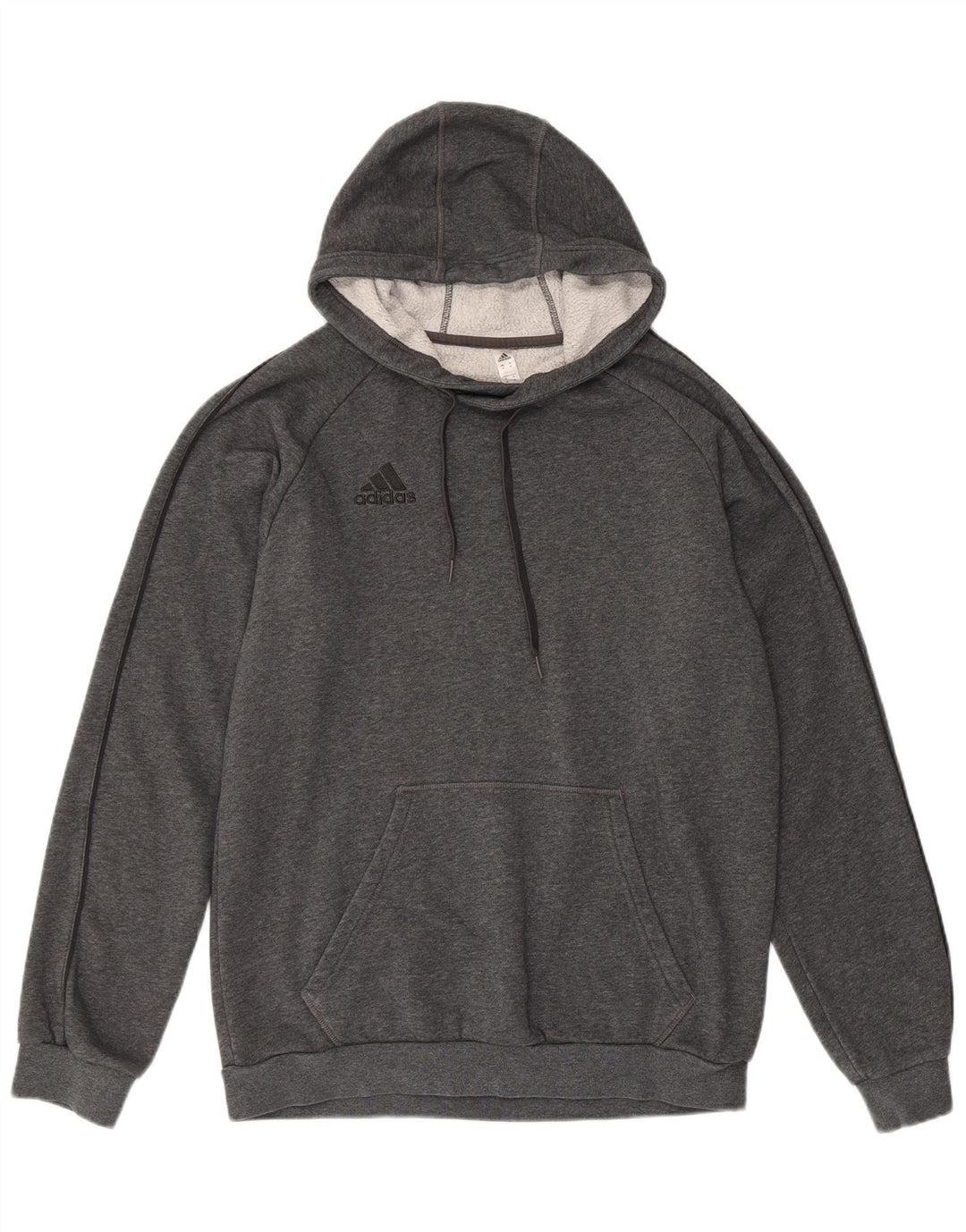 ADIDAS muška majica s kapuljačom srednje sivi pamuk