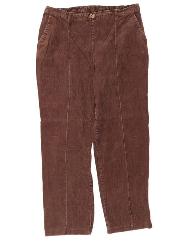 Marks & Spencer ženske hlače od samta visokog struka UK 14 Large W32 L26 Bro