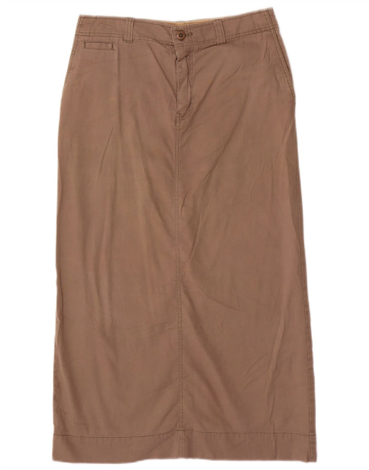 EDDIE BAUER Ženska ravna suknja US 8 srednje veličine W30, sivi pamuk