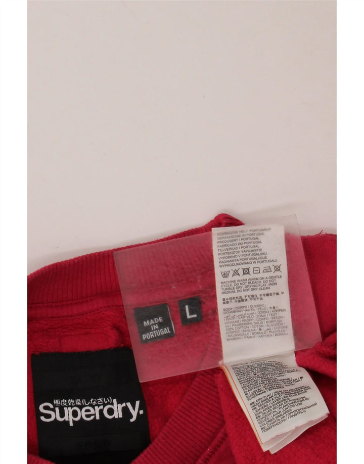 SUPERDRY muška majica s grafičkim motivima, veliki ružičasti pamuk