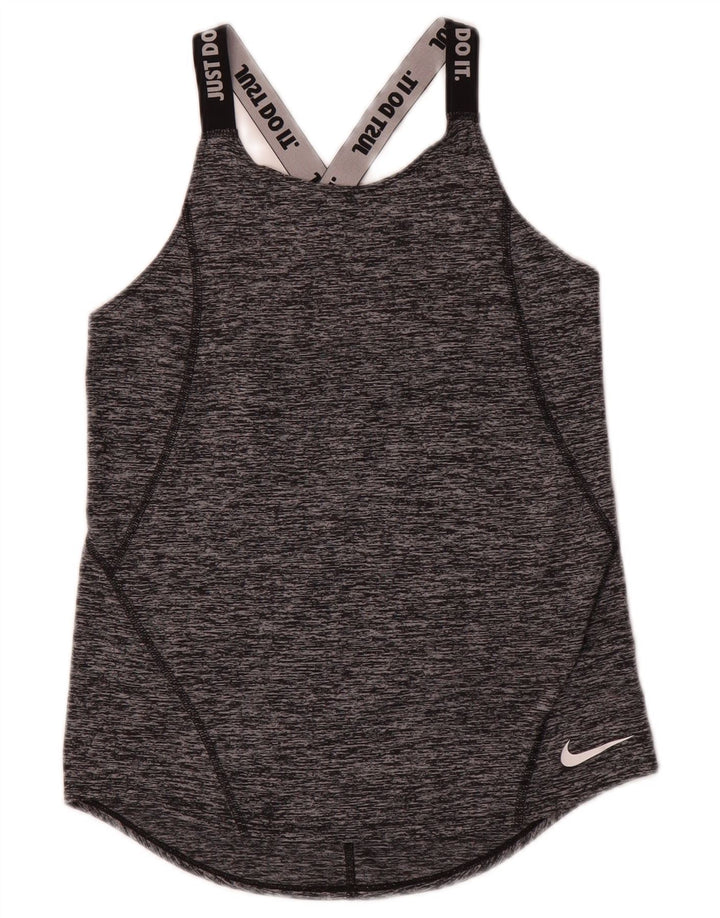 Nike Girls Graphic Vest Top 12-13 Years Veliki sivi flekasti poliester