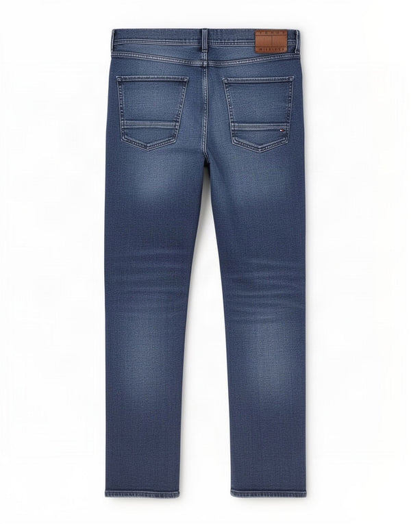 Tommy Hilfiger Mens Denton Straight Jeans W36 L30 Plavi pamuk