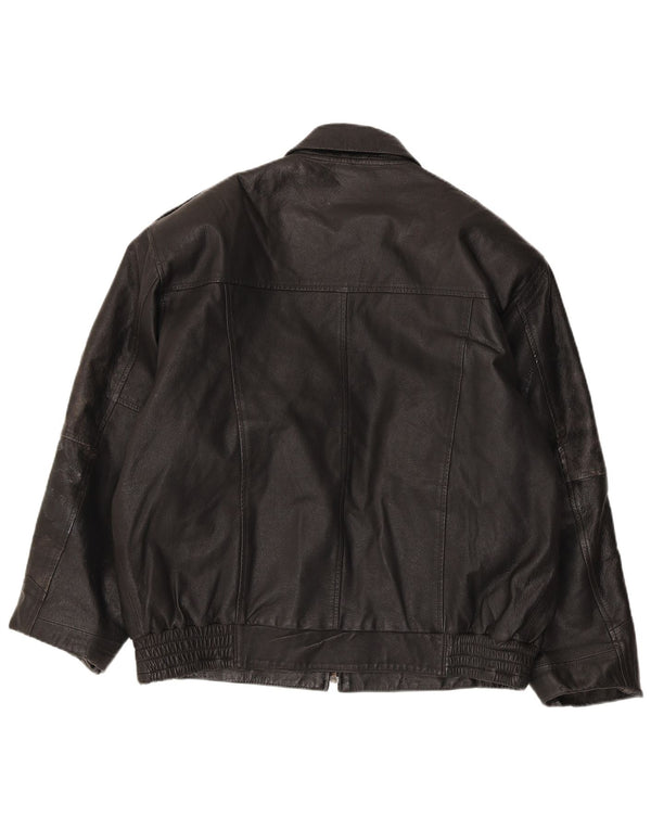 MILAN muška kožna jakna UK 40 velika crna koža