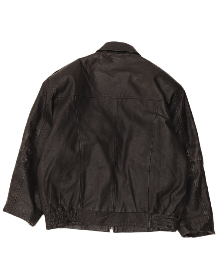 MILAN muška kožna jakna UK 40 velika crna koža