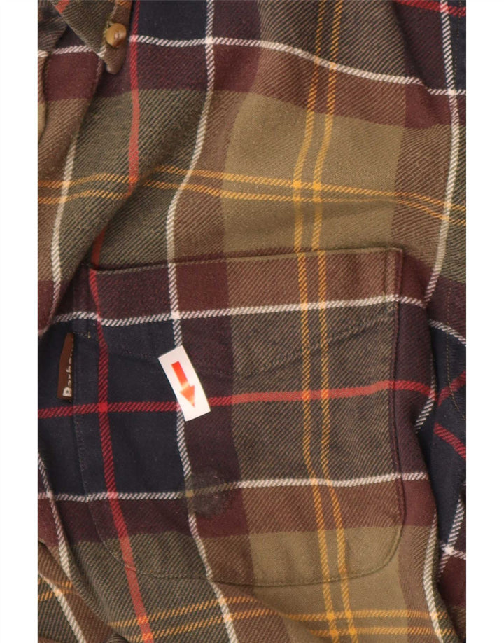 Barbour muška flanelska košulja standardnog kroja Srednje zelena karirana pamuk