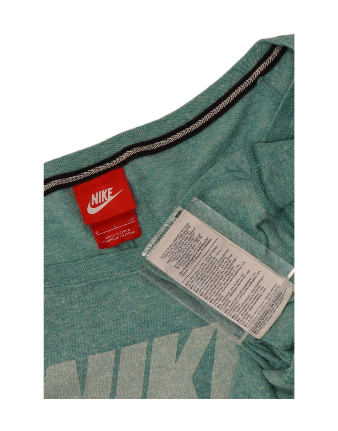 Ženska majica dugih rukava Nike s otvorenim ramenima, UK 10, mala tirkizna