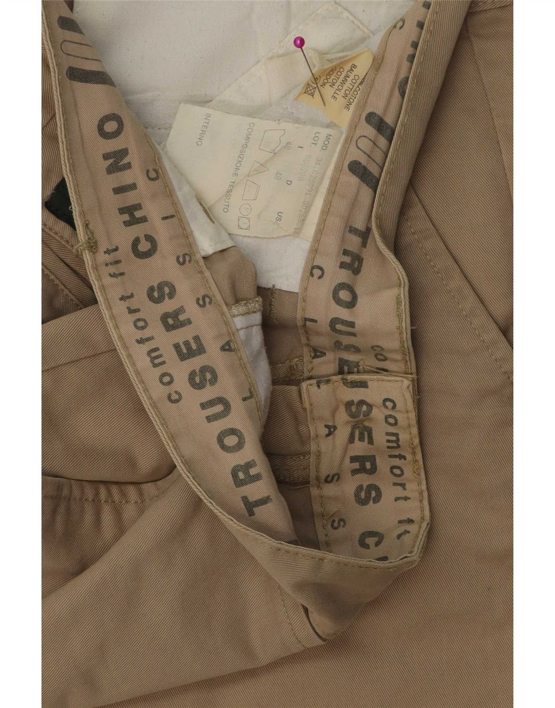 CLASSIC Muške chino hlače IT 48 srednje W32 L31 Kaki pamuk