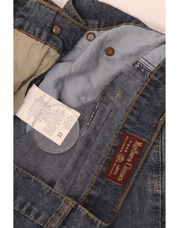 Marlboro Classics Mens Straight Jeans W33 L32 Plavi pamuk