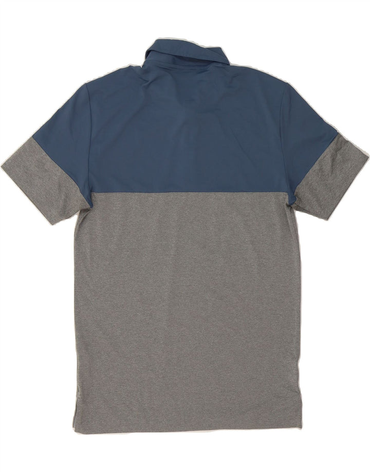 ADIDAS Mens Polo Shirt Small Grey Colourblock Polyester Vintage Adidas and Second-Hand Adidas from Messina Hembry 