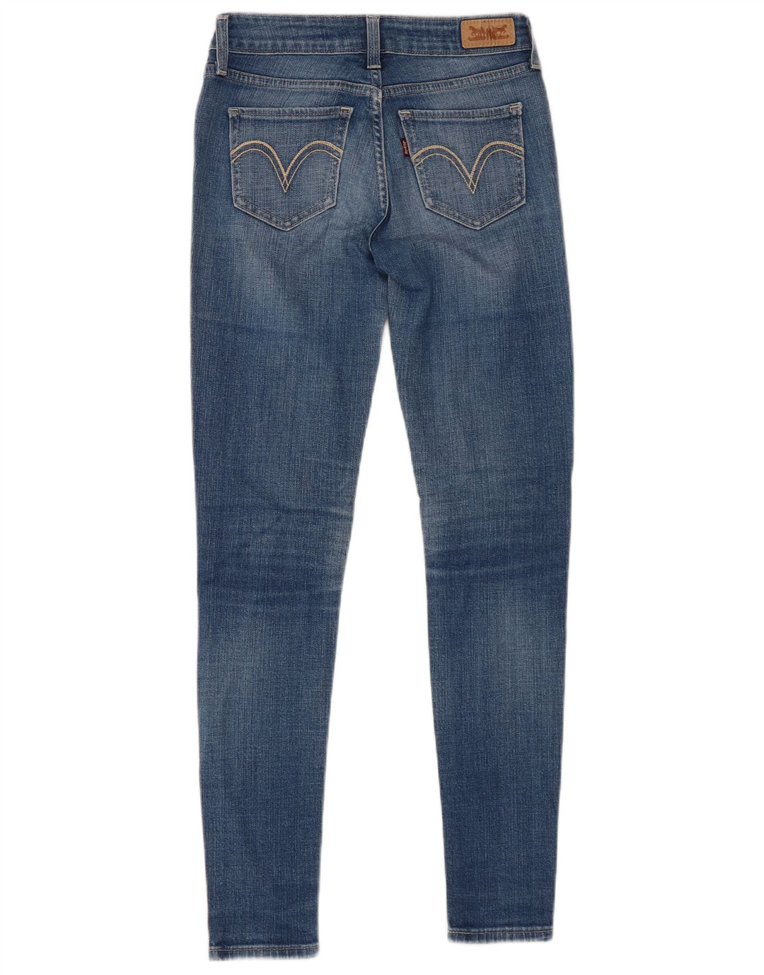 LEVI'S ženske uske traperice s tajicama W26 L29, crveni pamuk