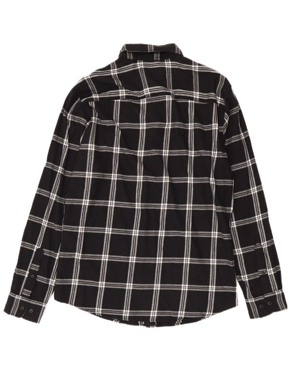 Jack & Jones muška flanelska košulja veliki crni karirani pamuk