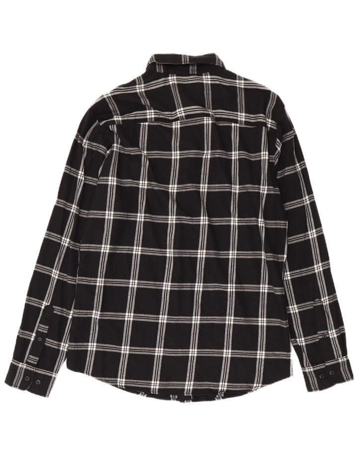 Jack & Jones muška flanelska košulja veliki crni karirani pamuk
