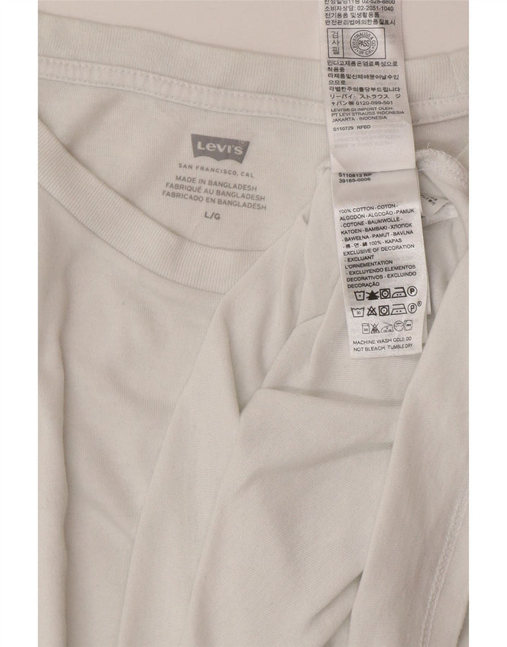 Levi's ženska majica kratkih rukava UK 16 Veliki bijeli pamuk