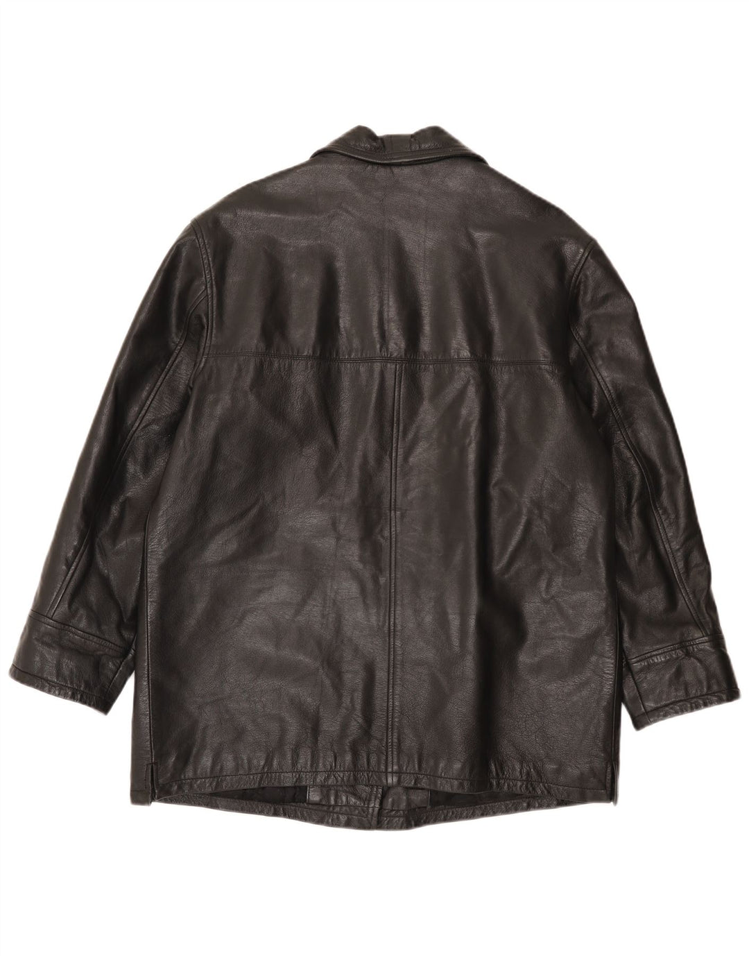 Vintage ženski kožni kaput IT 48 XL crni