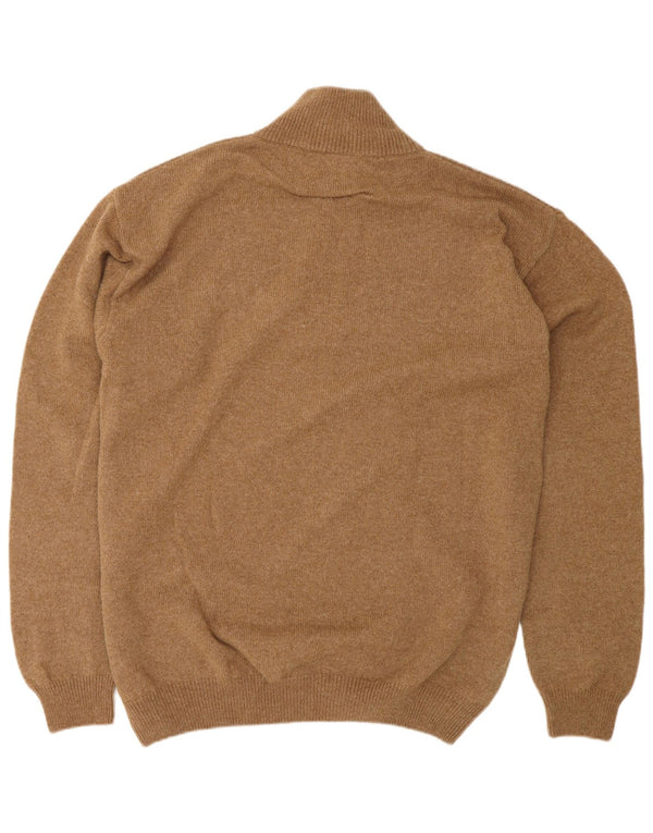 MARLBORO CLASSICS muški džemper s izrezom na patentni zatvarač 2XL smeđa vunena