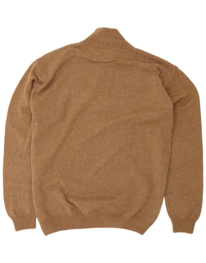 MARLBORO CLASSICS muški džemper s izrezom na patentni zatvarač 2XL smeđa vunena