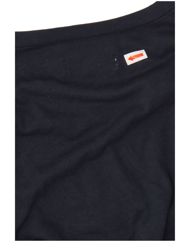 HOLLISTER Ženska grafička majica kratkih rukava UK 6 XS tamnoplavi pamuk