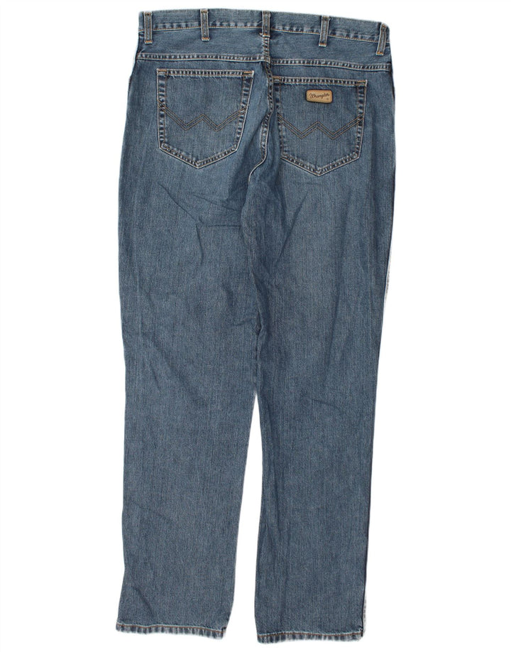 Wrangler Muške Texas Straight Jeans W38 L36 Plavi pamuk