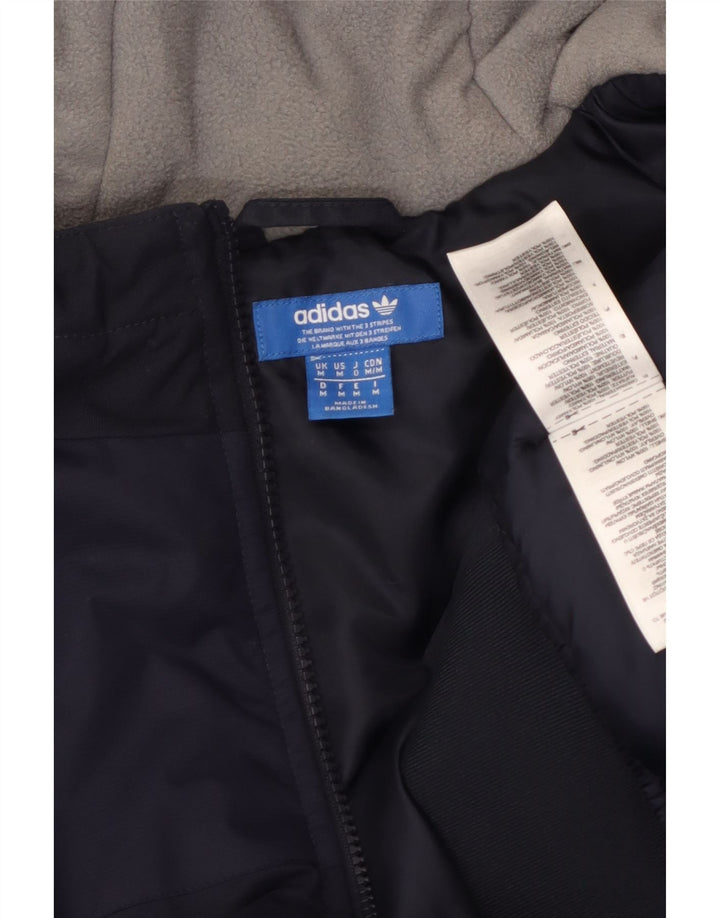Adidas muška vjetrovka s kapuljačom jakna UK 38 Medium tamnoplavi poliester
