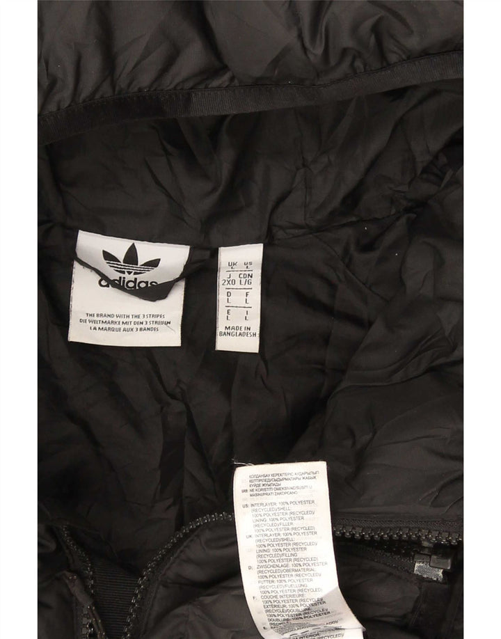 Adidas muška podstavljena jakna s kapuljačom UK 40 veliki crni poliester