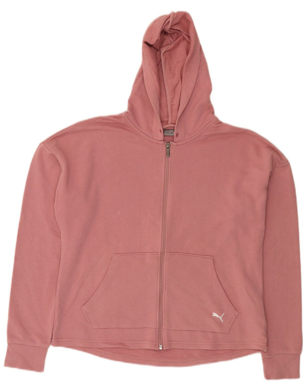 Puma ženski pulover s kapuljačom na patentni zatvarač UK 18 XL, ružičasti pamuk