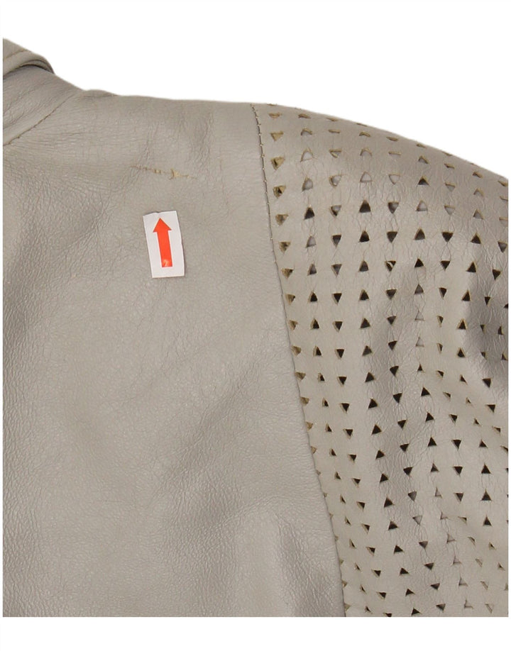 GABRIELLA BENELLI Velika ženska jakna EU 36 mala siva koža