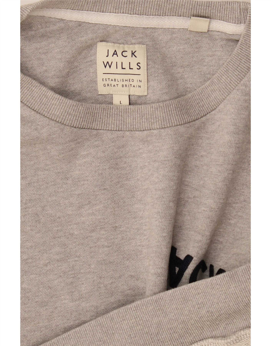 Veliki sivi muški džemper s grafičkim motivima Jack Wills