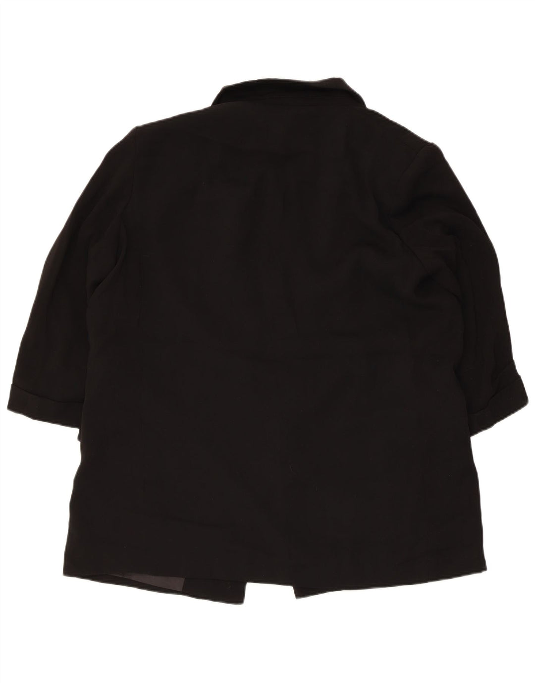 Zara ženska otvorena jakna s 3/4 rukavima UK 18 XL crni poliester