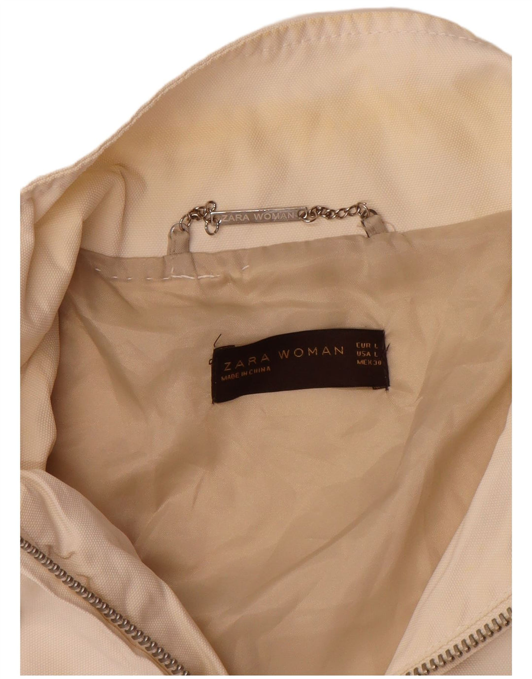 Ženska pomoćna jakna Zara UK 16 Large off white najlon