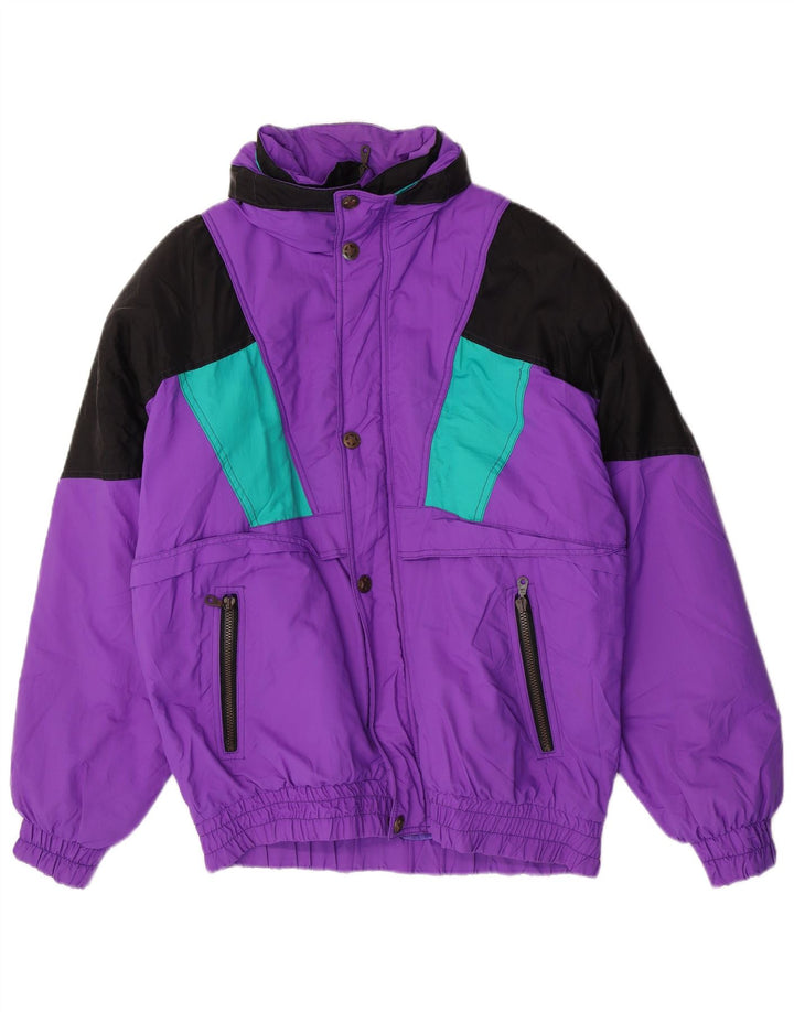 Oprostite, muška skijaška jakna s kapuljačom IT 50 Large Purple Colourblock Polyamide