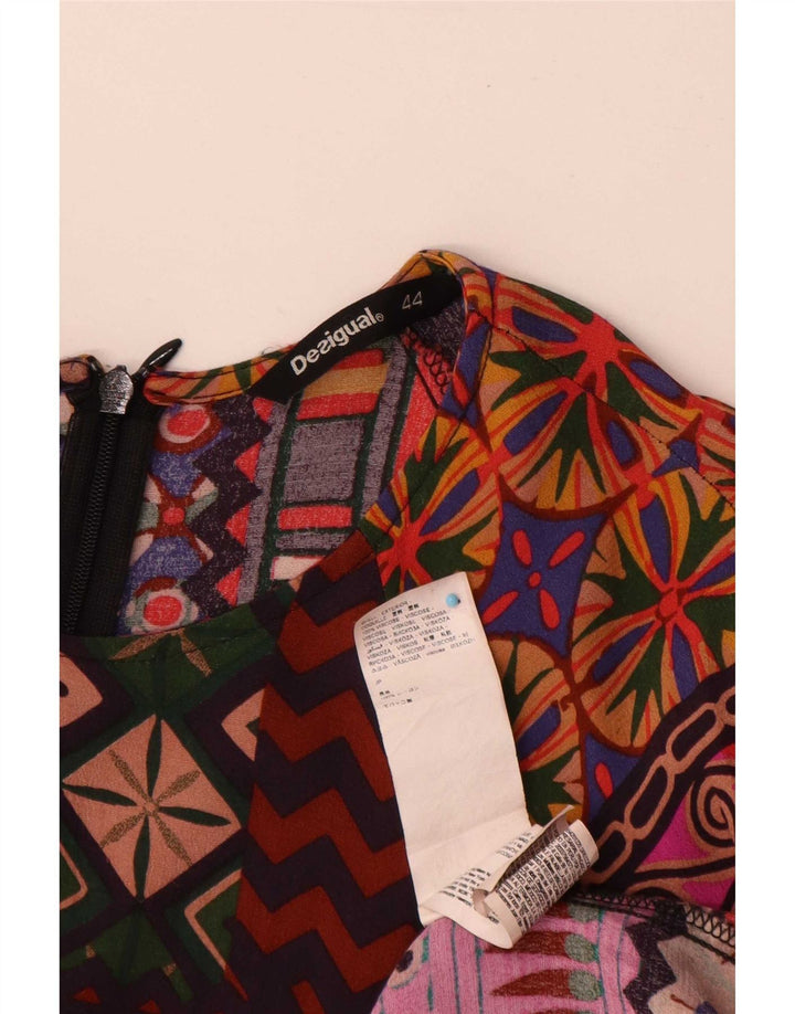 Desigual ženska osnovna haljina s 3/4 rukava EU 44 XL Raznobojni patchwork