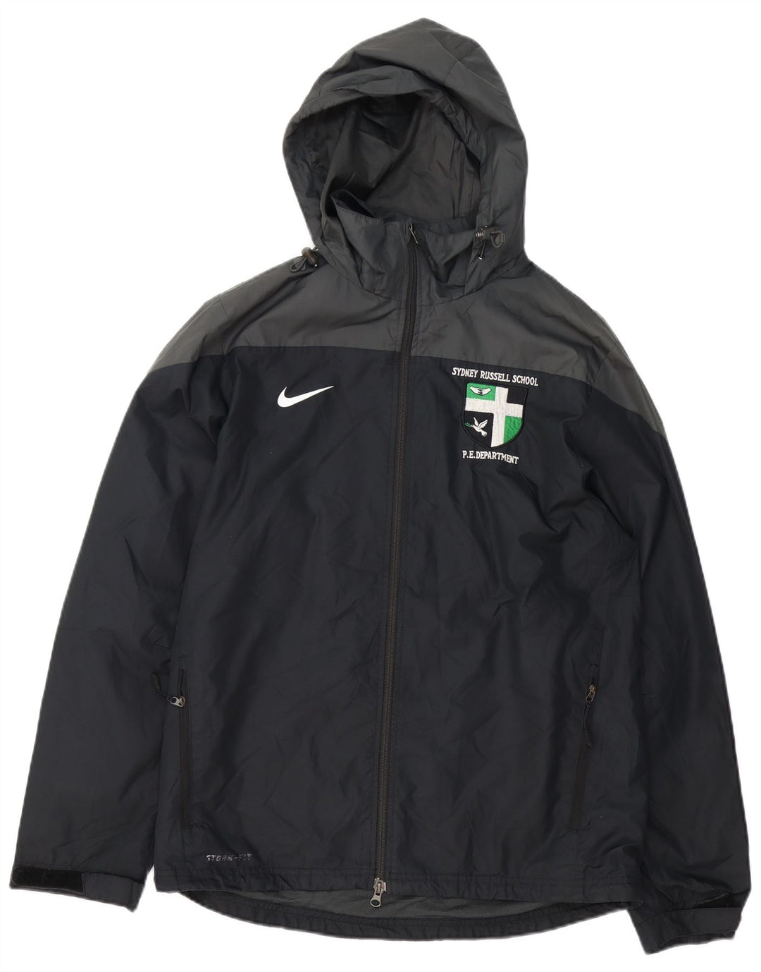 Nike muška jakna Storm-Fit Graphic Windbreaker UK 38 srednje crna poliester