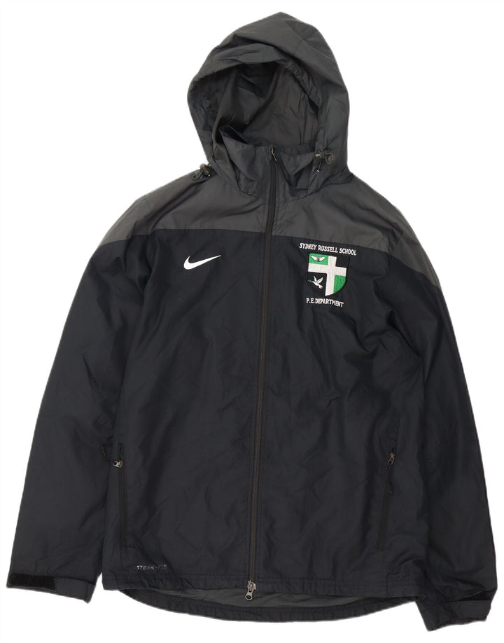 Nike muška jakna Storm-Fit Graphic Windbreaker UK 38 srednje crna poliester