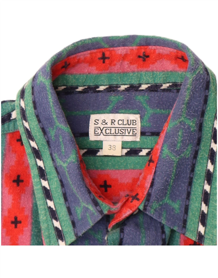 VINTAGE muška košulja od flanela, veličina 38, pamuk na srednje plave pruge