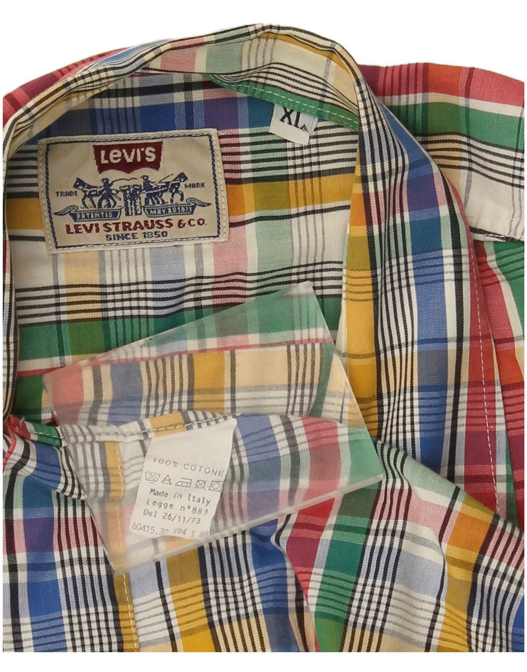 Levi's muška košulja kratkih rukava XL šareni karirani pamuk