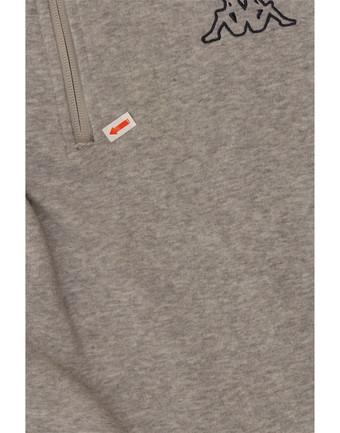 KAPPA muška majica s izrezom s patentnim zatvaračem XL sivi poliester u boji