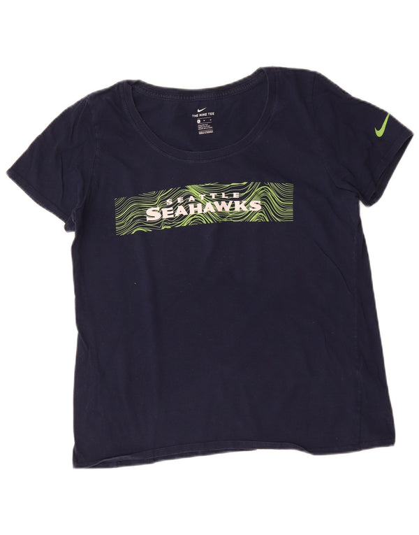 Nike Ženska majica kratkih rukava Seattle Seahawks Graphic UK 14 Medium Navy Blue