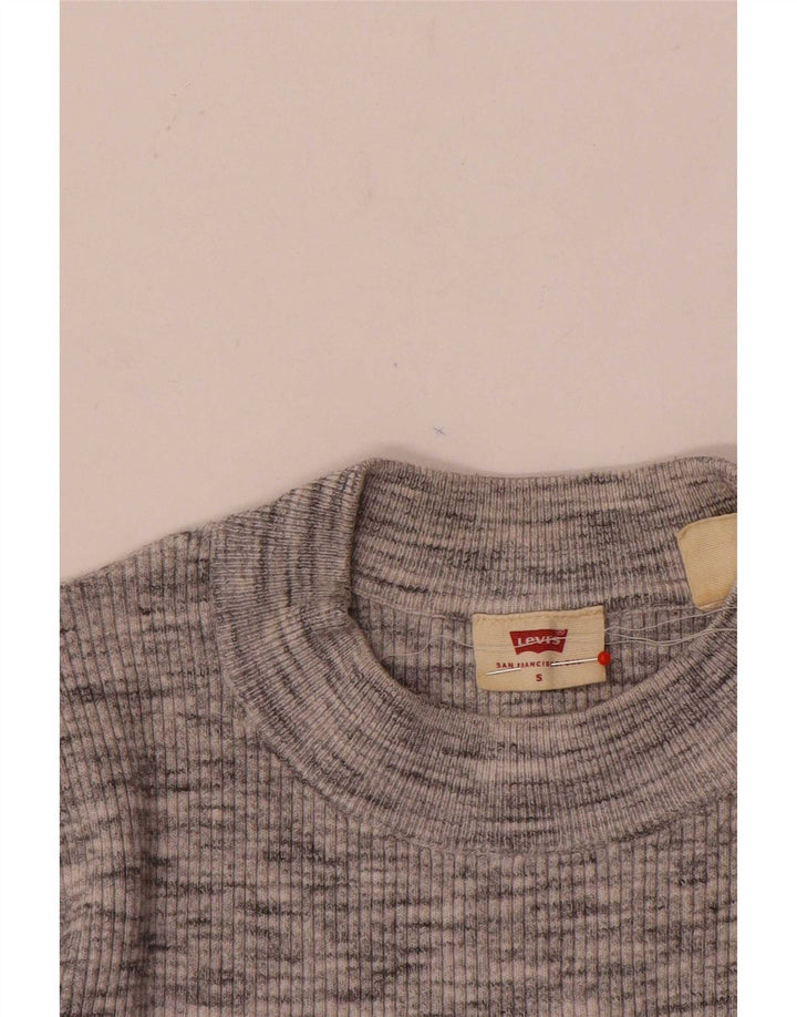Levi's ženski džemper s kornjačičastim ovratnikom UK 8 Small Grey Flected