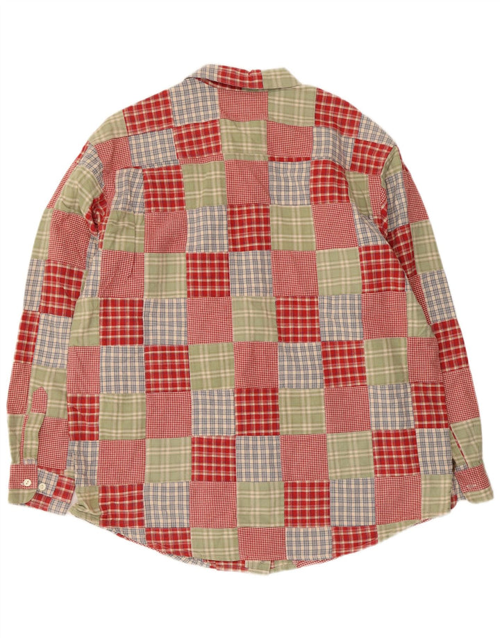 Eddie Bauer Ženska flanelska košulja UK 16 Veliki raznobojni patchwork pamuk