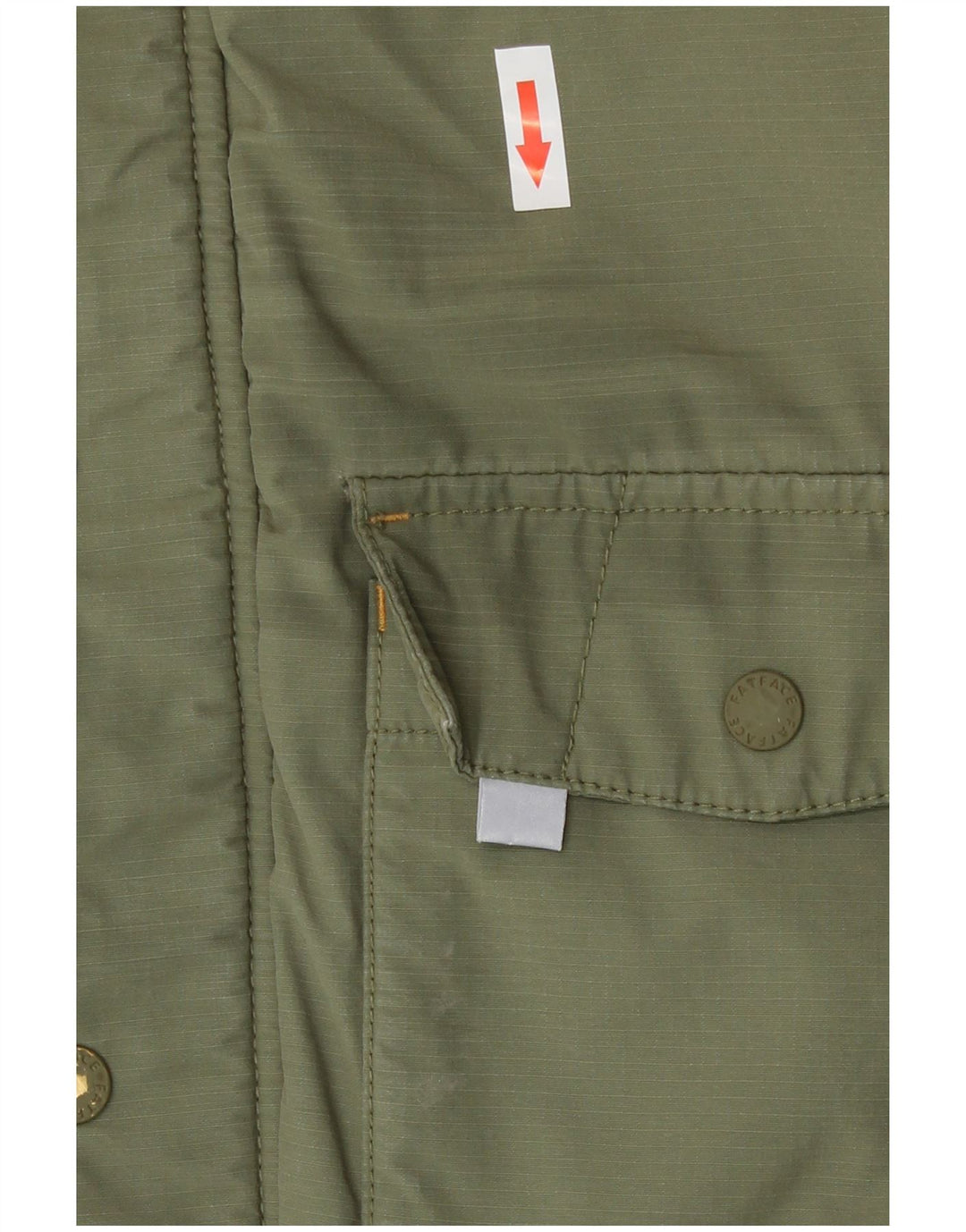 Parka jakna s kapuljačom Fat Face Boys 8-9 godina kaki pamuk