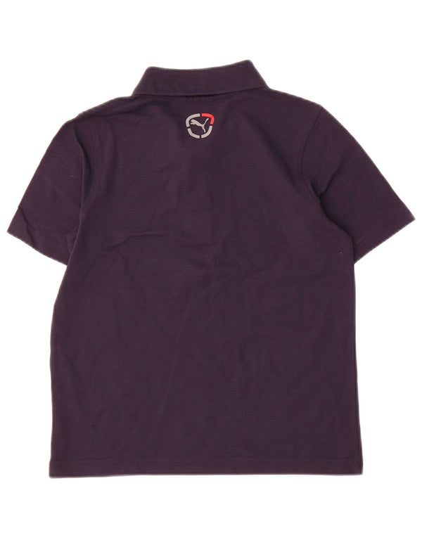 Puma polo majica za dječake 9-10 godina tamnoplavi pamuk