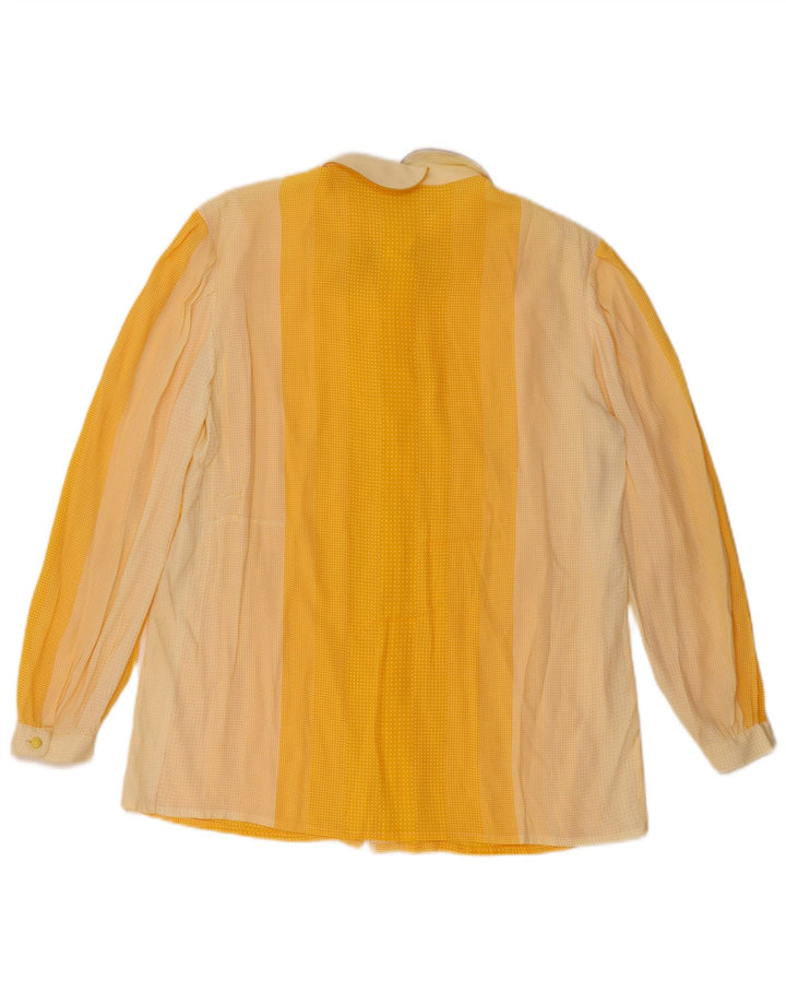 BARTH Ženska košulja Bluza IT 48 XL Žuta svila na točkice