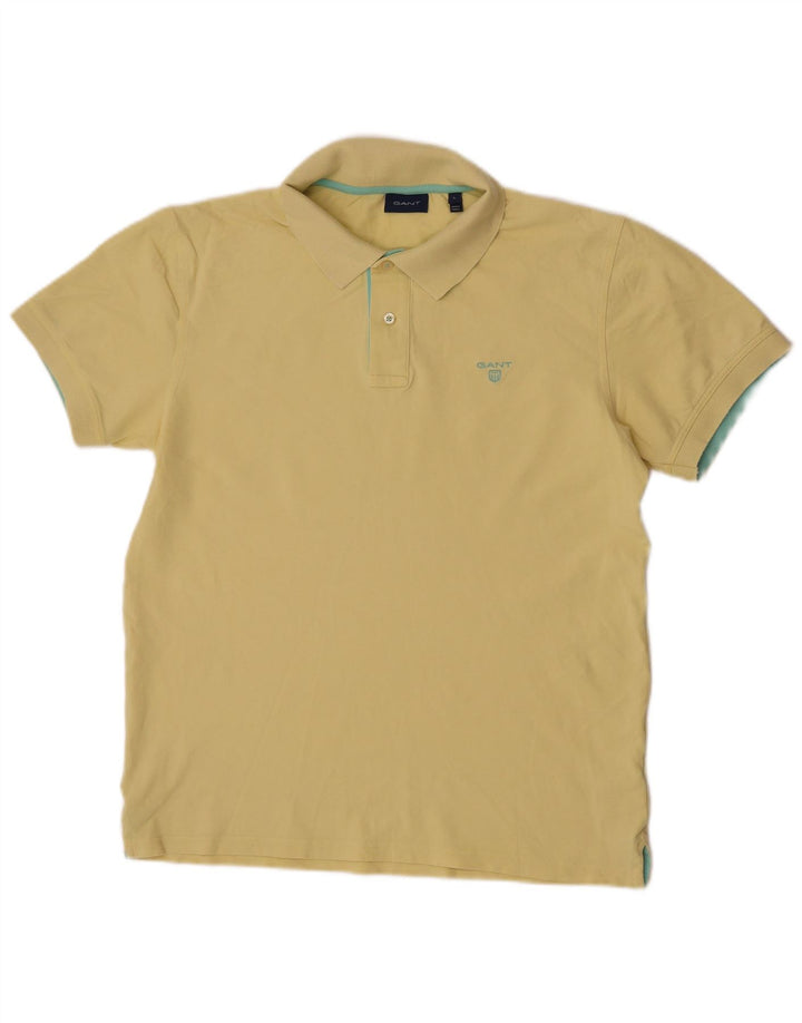 GANT muška polo majica velika žuta pamučna