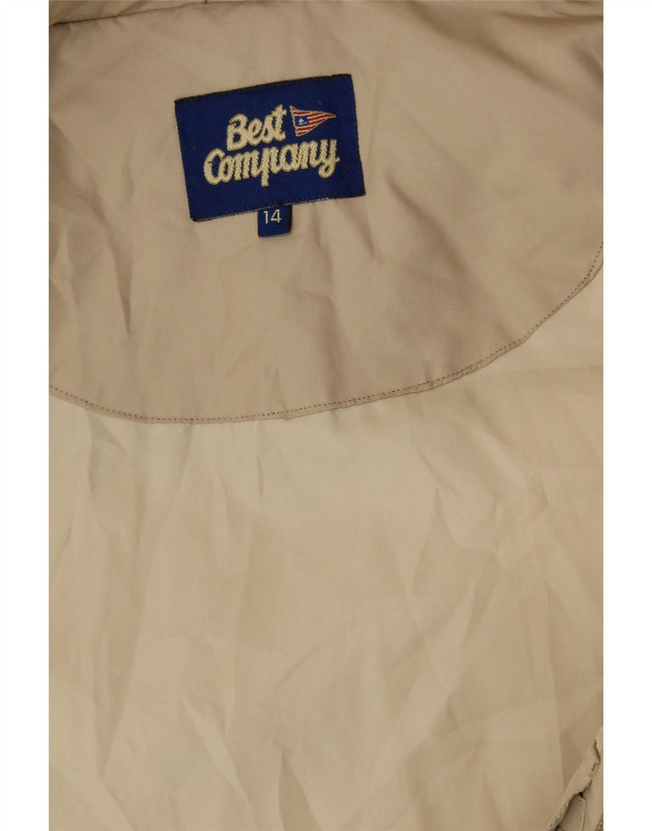 BEST COMPANY Womens Padded Coat UK 14 Large  Beige