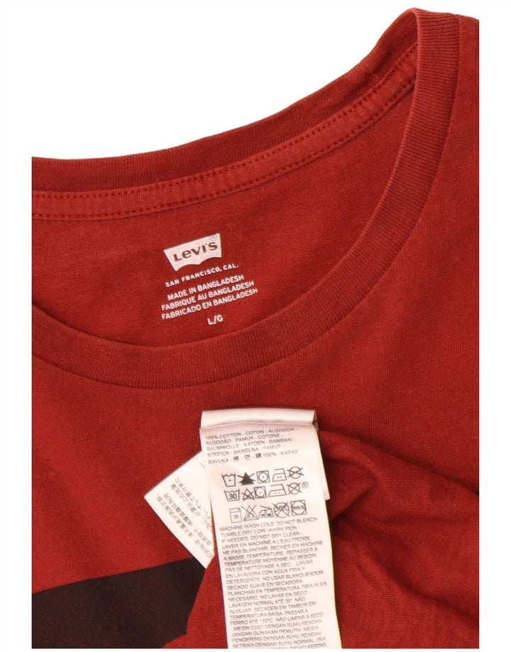 Levi's muška velika crvena pamučna majica s grafičkim motivima